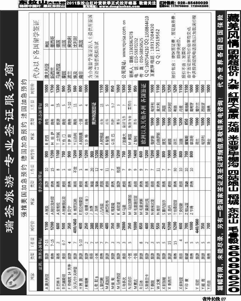 r87   郑文君 365期  瑞签旅游-专业签证服务商 重庆+四川