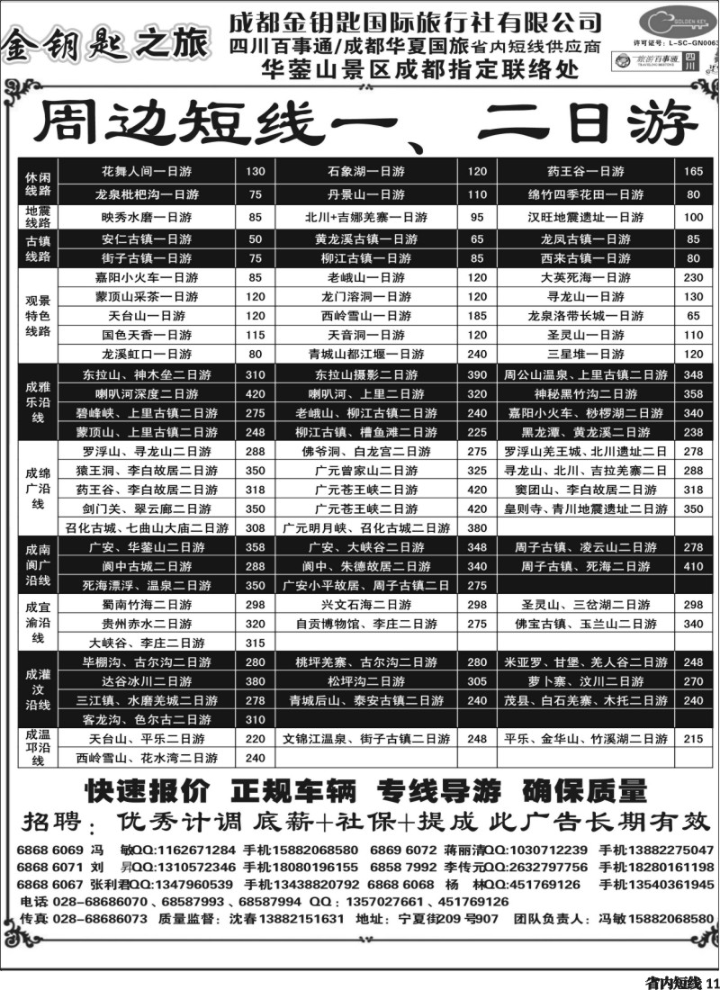 b11 金钥匙-周边短线350