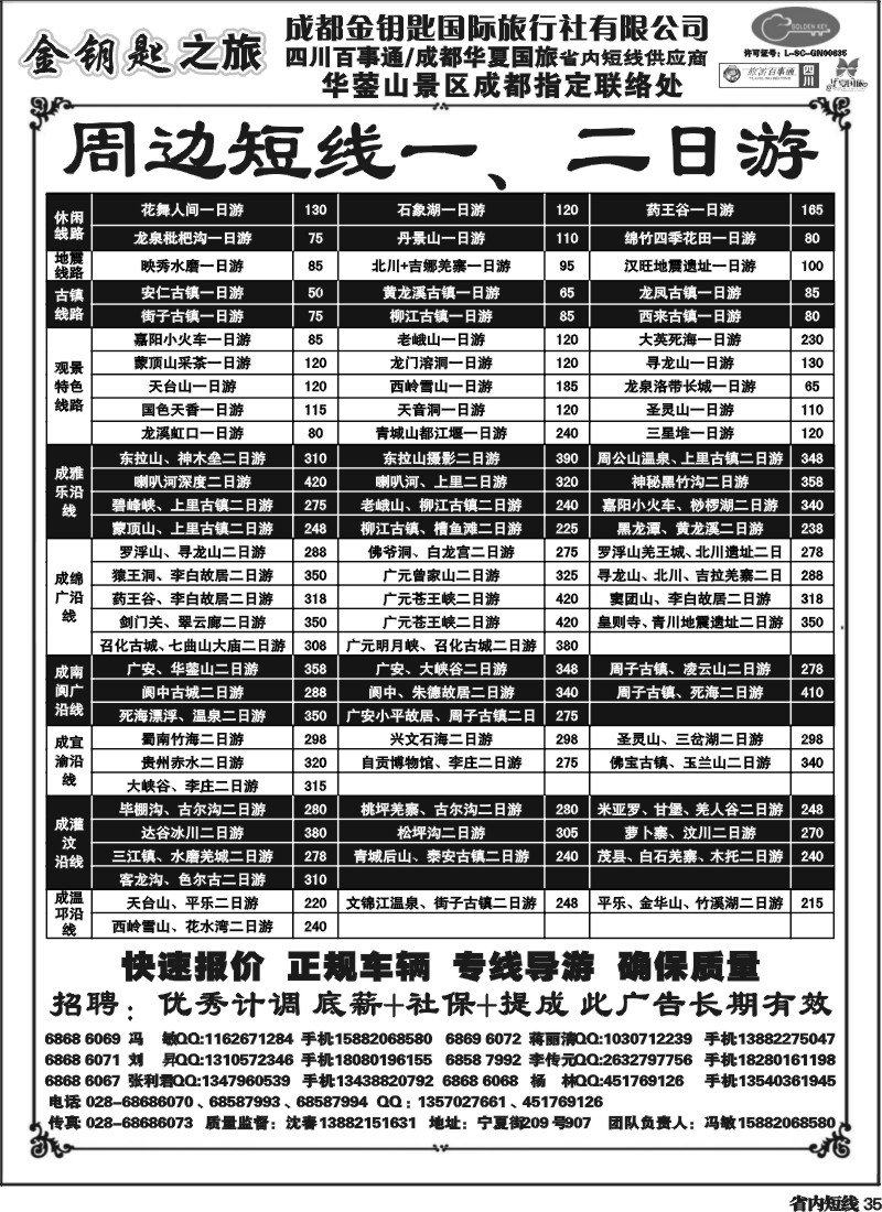b35 金钥匙-周边短线