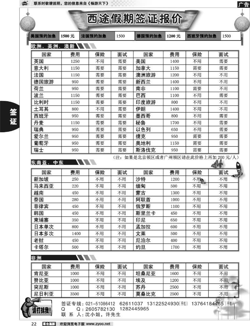 22 西途假期--签证