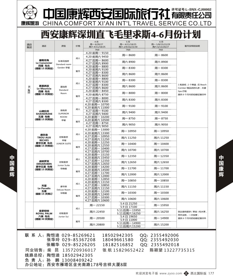 b黑177  中国康辉-毛里求斯计划3