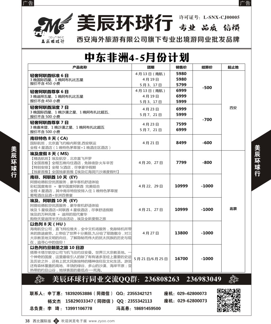 b黑038  美辰环球行-中东非  ｛05878｝