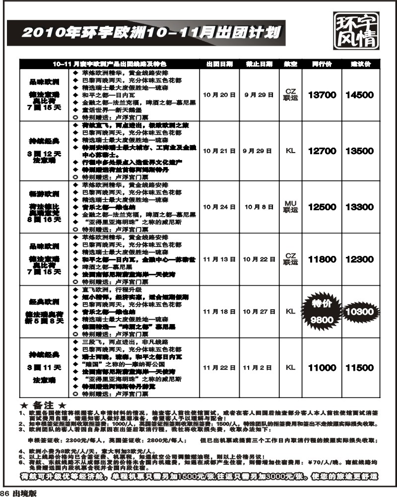 86  环宇风情 欧洲 澳洲