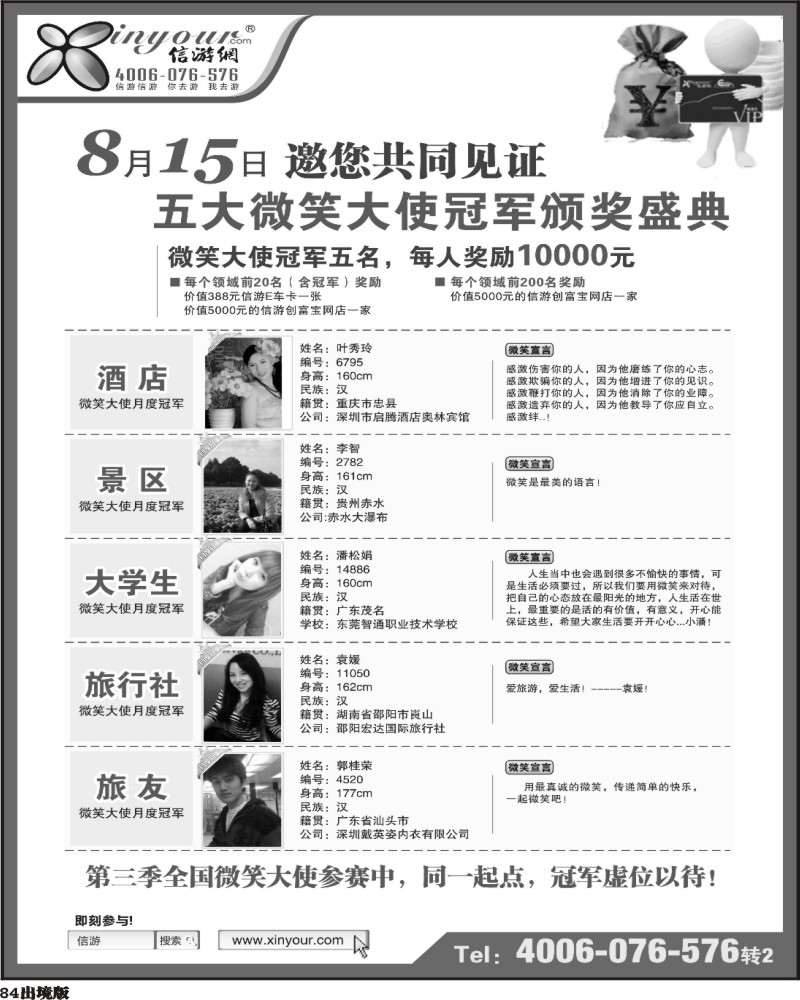 84   信游网·五大微笑大使冠军颁奖