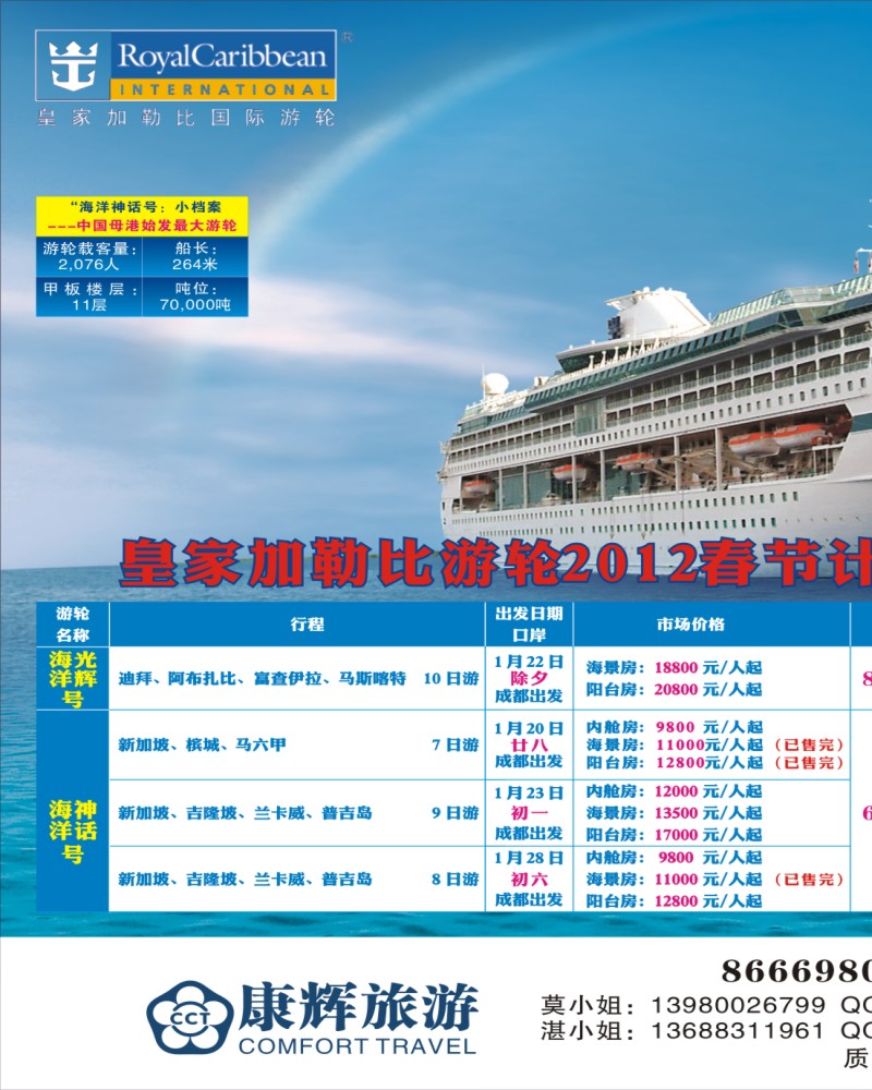 0拉右01 康辉皇家加勒比游轮