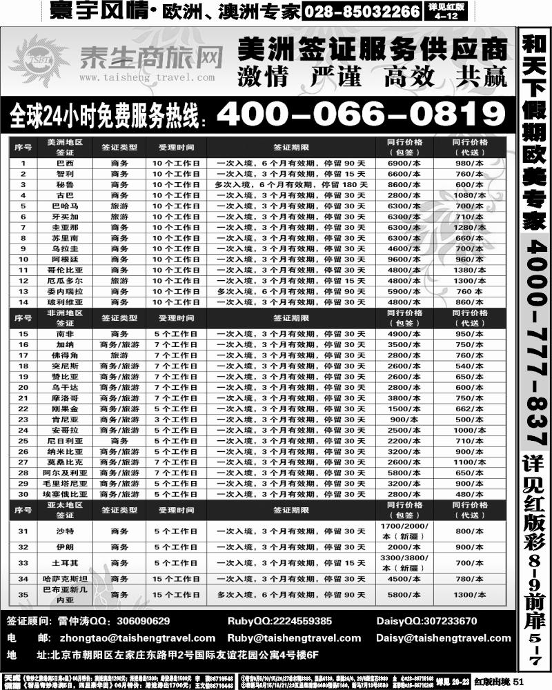 H51   377期 王蓉 泰生商旅网您真正的旅行顾问 （西南国际版）
