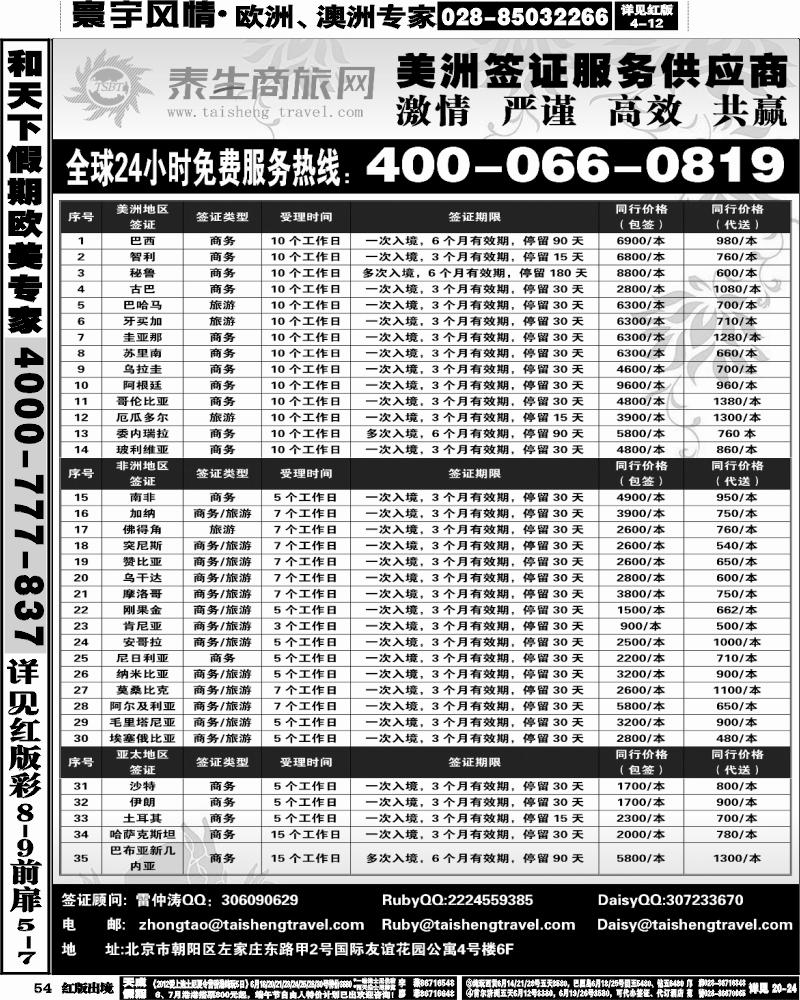H54   378期 王蓉 泰生商旅网您真正的旅行顾问 （西南国际版）