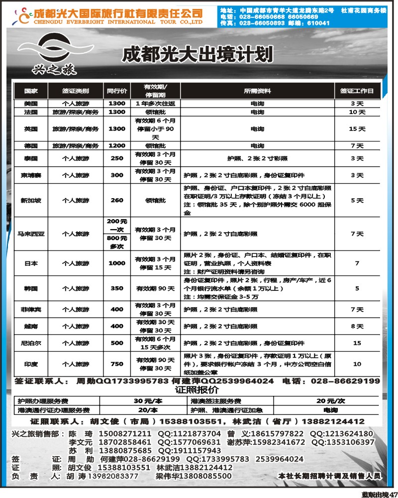 L47 光大出境计划-（巴厘岛、清迈）