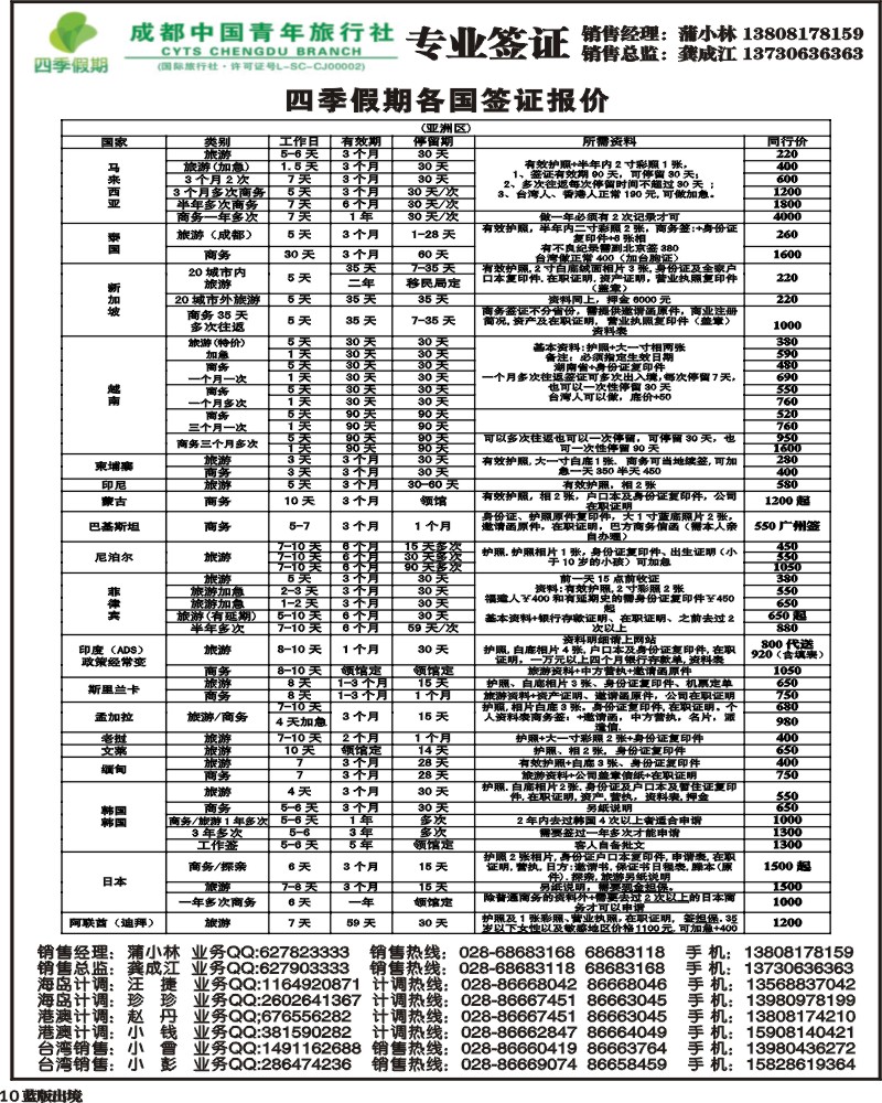 L10   四季假期-签证.