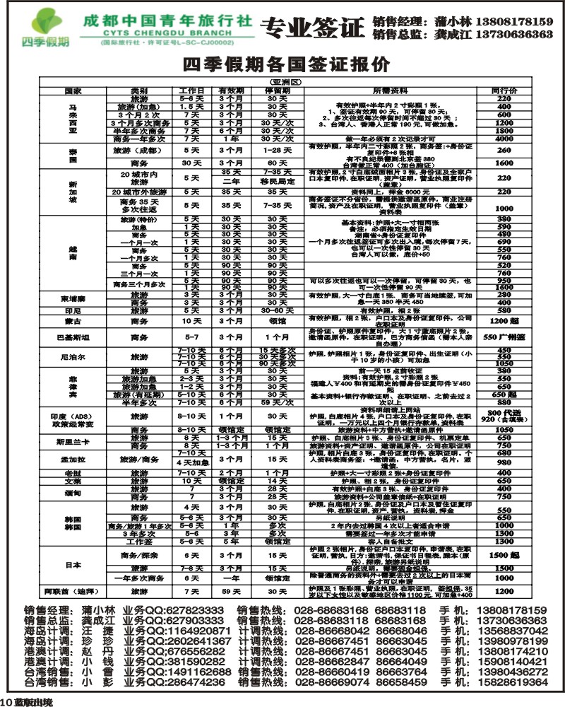 L10   四季假期-签证.
