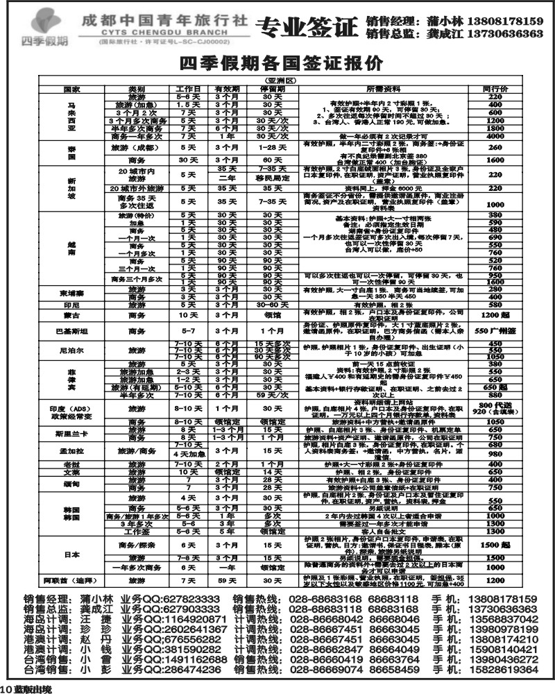 L10   四季假期-签证.