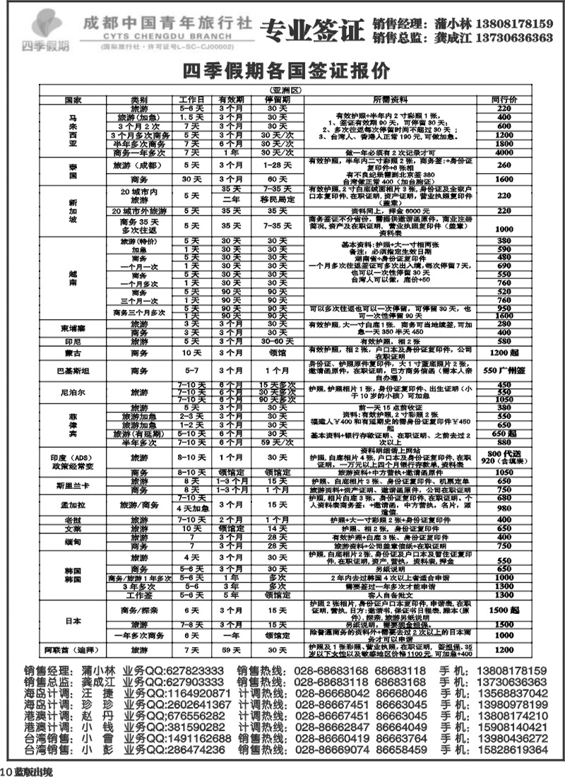 L10   四季假期-签证.
