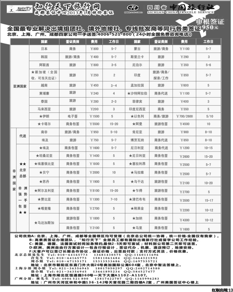 H13  成都海外-环球易游-签证