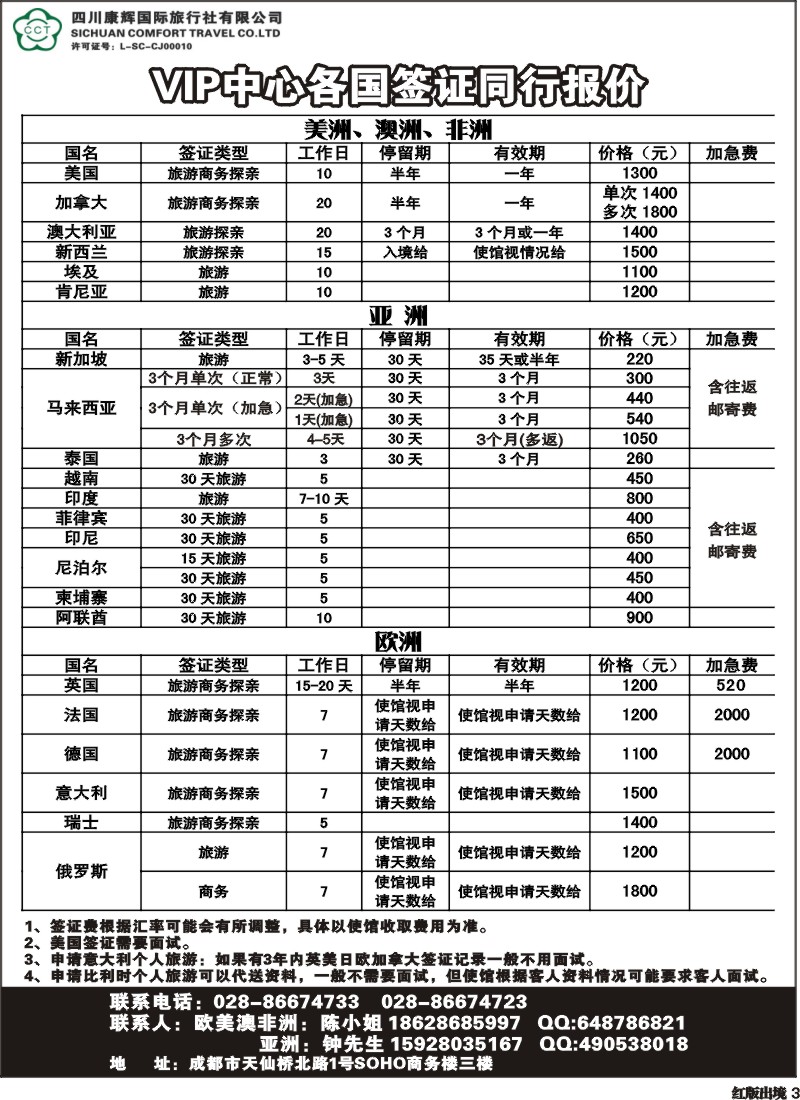 H3 四川省康辉国际旅行社-签证.