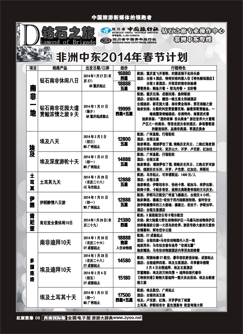 H前扉8   钻石之旅-中东非2
