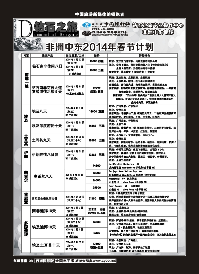H前扉8  钻石之旅-中东非2