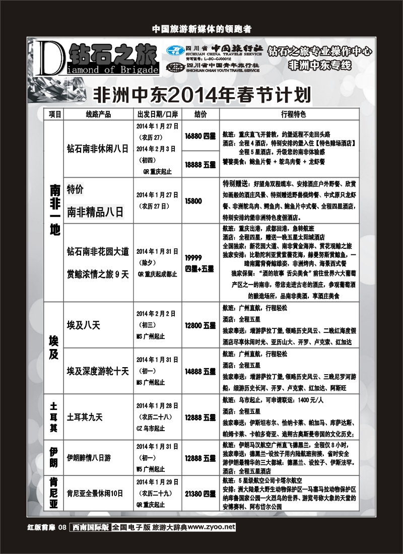 H前扉8   钻石之旅-中东非2