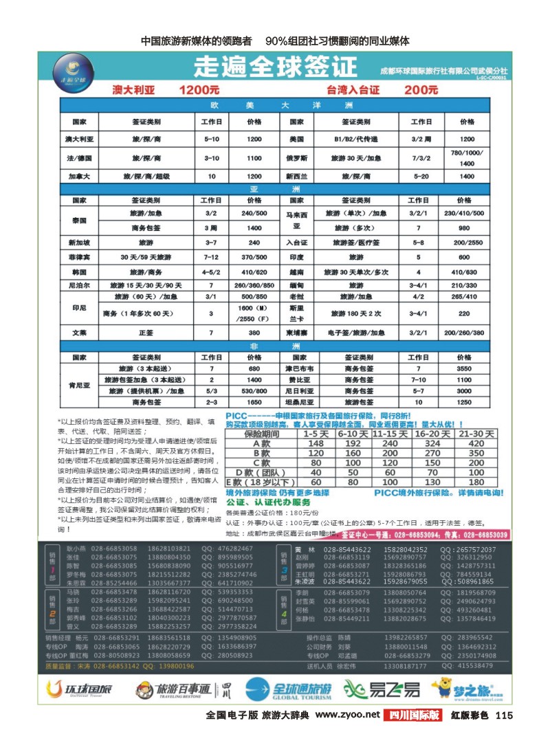 H彩115 走遍全球-签证｛03014｝