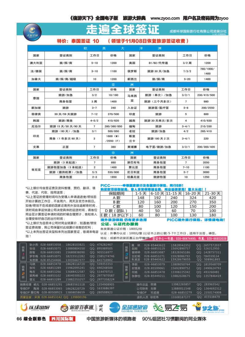 H彩066 走遍全球-签证