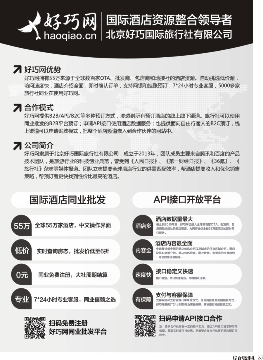 H025  好巧网—国际酒店同业批发