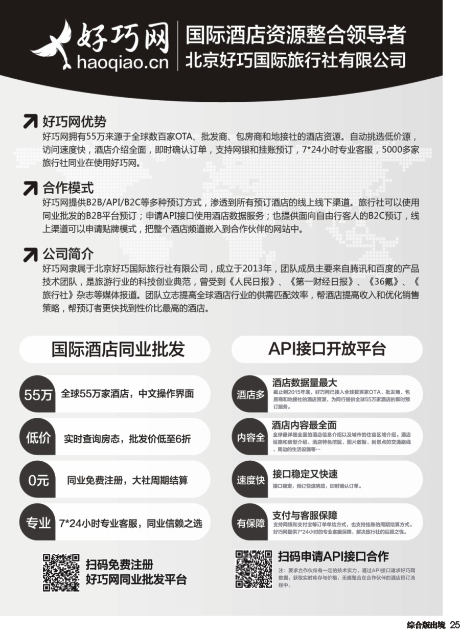 H025  好巧网—国际酒店同业批发