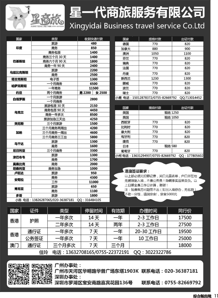 H011 星商旅-签证