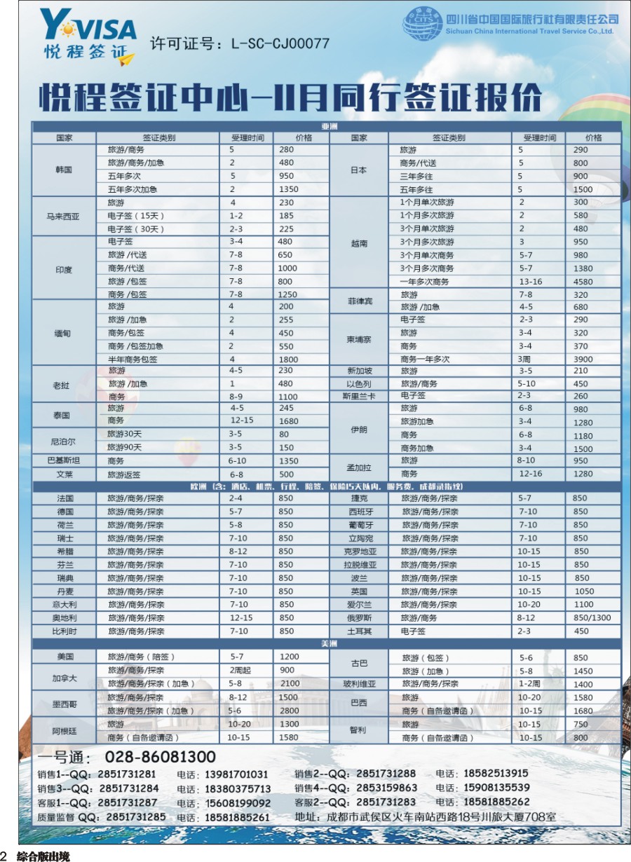 H002  四川省中国国际旅行社有限责任公司--签证部1