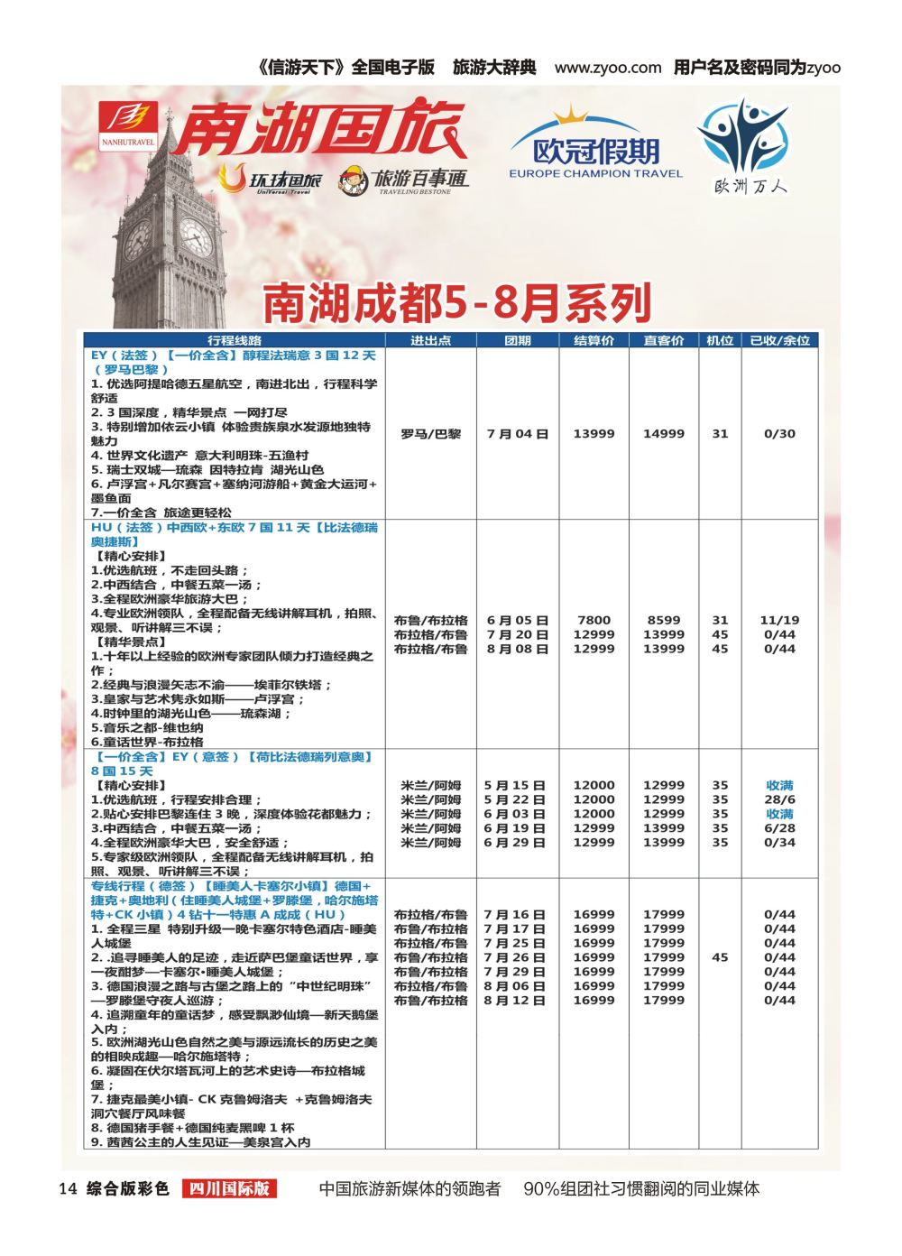 H彩014 南湖国旅-【欧冠假期】