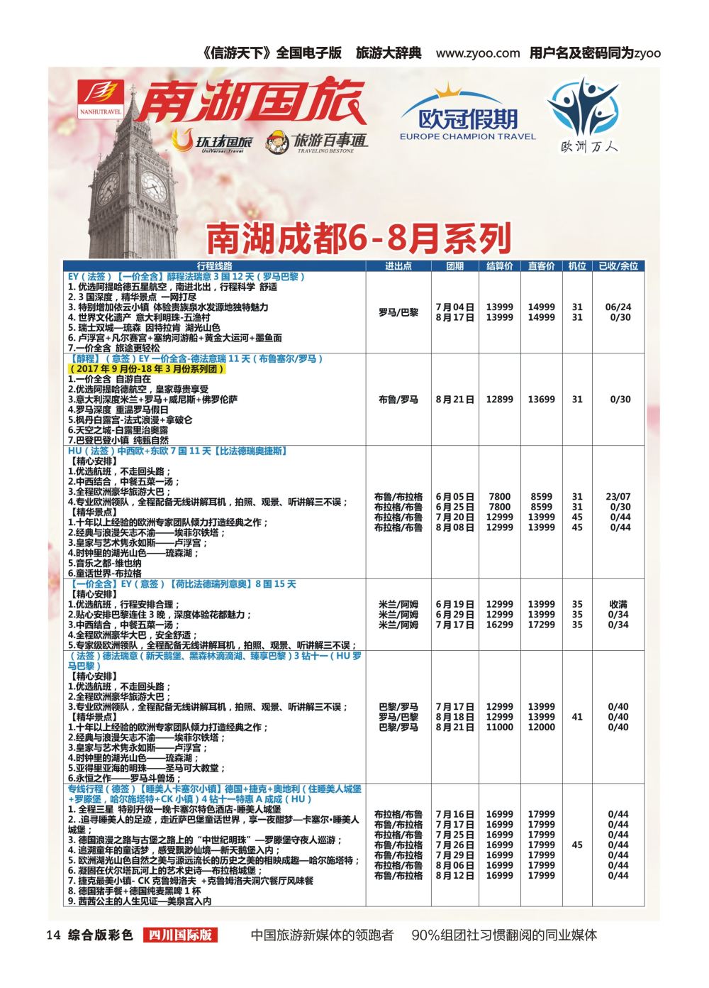 H彩014 南湖国旅-【欧冠假期】