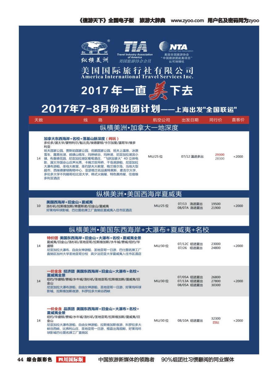 H彩044  纵横美洲 - 1