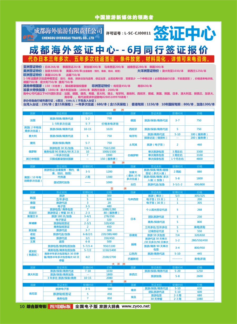 H专彩010  海外签证