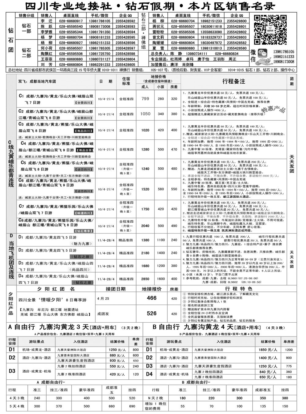 四川省中国旅行社（总社）四川地接·钻石假期2·峨眉乐山川西专线·616期·石晓梦