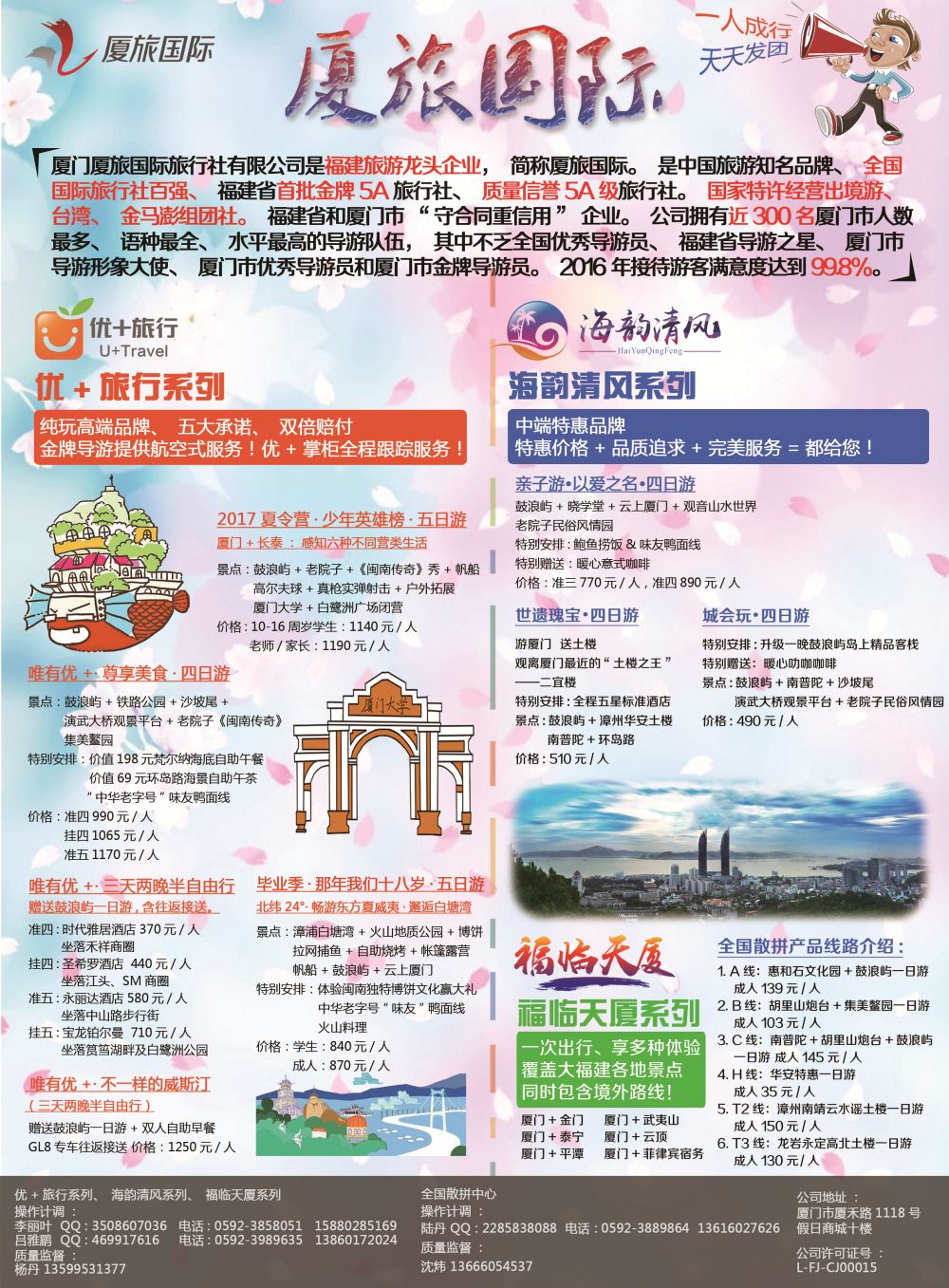 目录：厦门厦旅国际旅行社有限公司