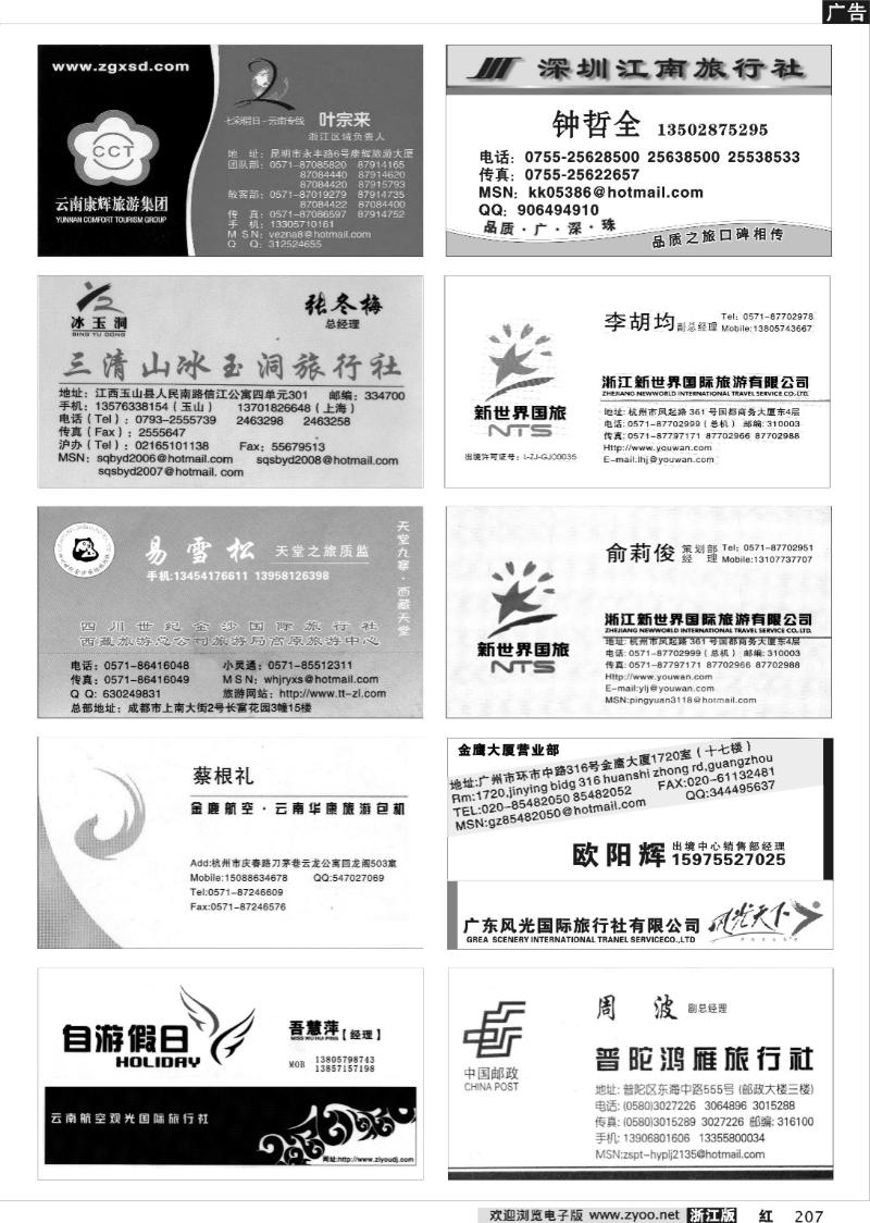 207 畅游天下品牌榜
