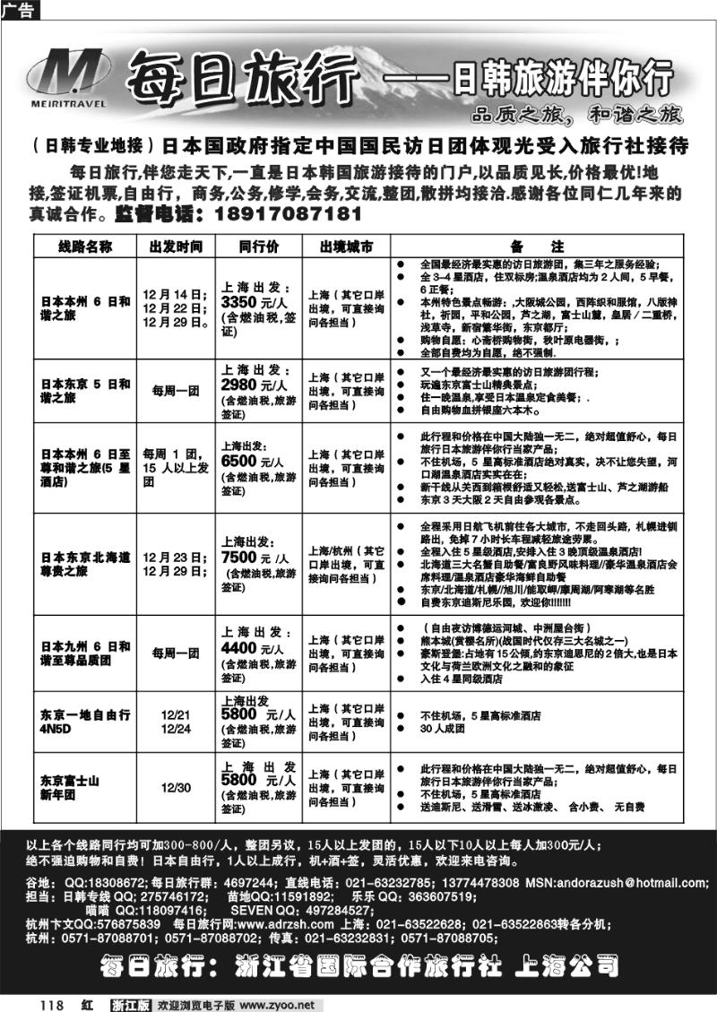 118 每日旅行--日本旅游伴你行