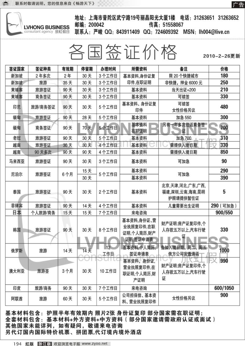 194 旅虹假日-签证