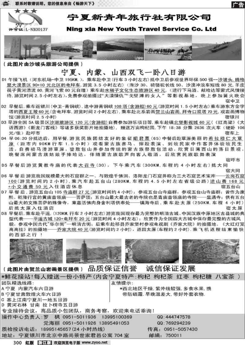 300 宁夏新青年旅行社有限公司