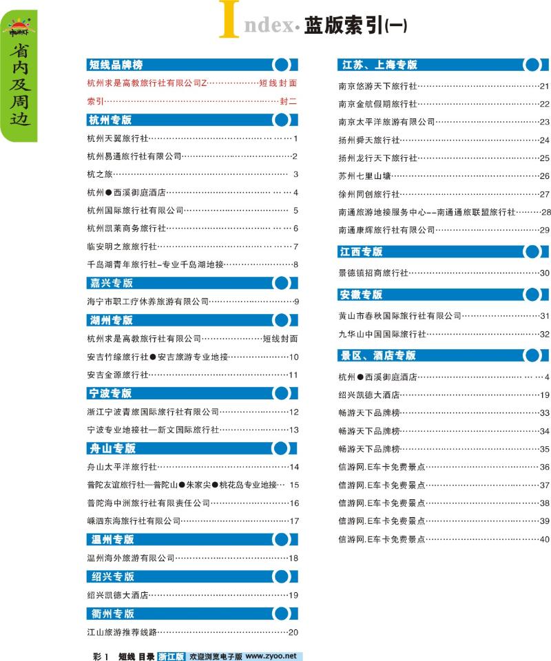 封二  目录