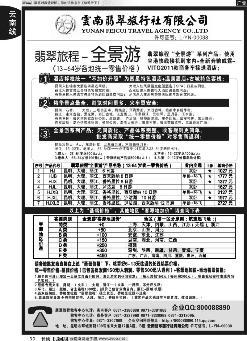 30 云南翡翠旅程—全景游