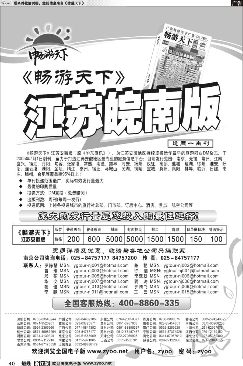 40  江苏皖南版信游天下系列杂志