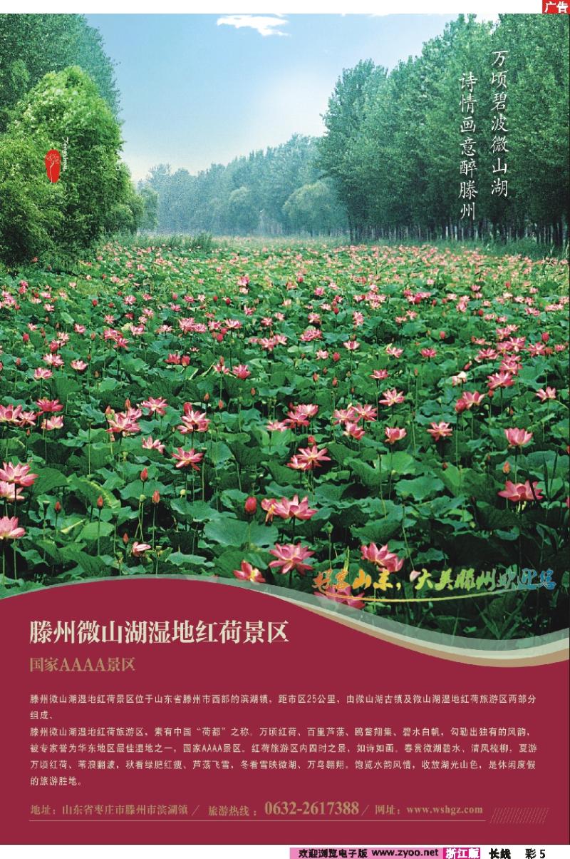 彩5 山东省滕州市微山湖湿地红荷风景区