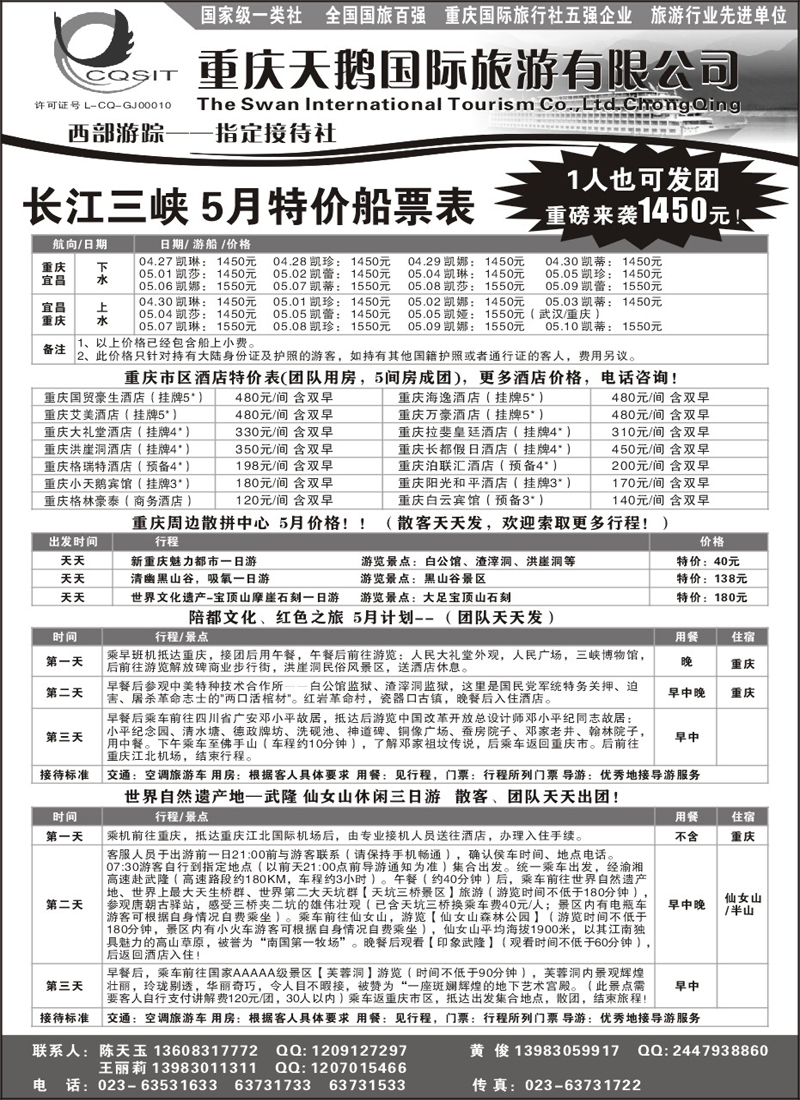 重庆天鹅国际旅游