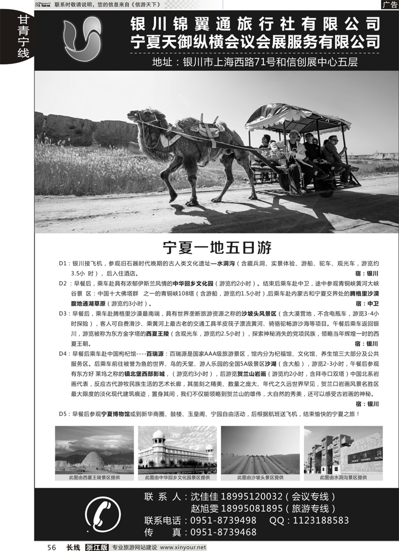 56 银川锦翼通旅行社有限公司 ｛07444｝