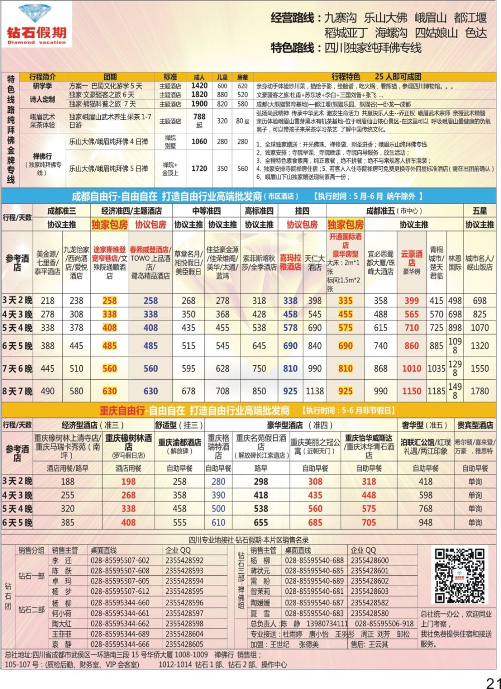P21 钻石假期四川省中国旅行社（总社）川西环线特色高端线路
