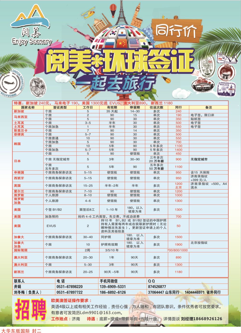 封二阅美签证