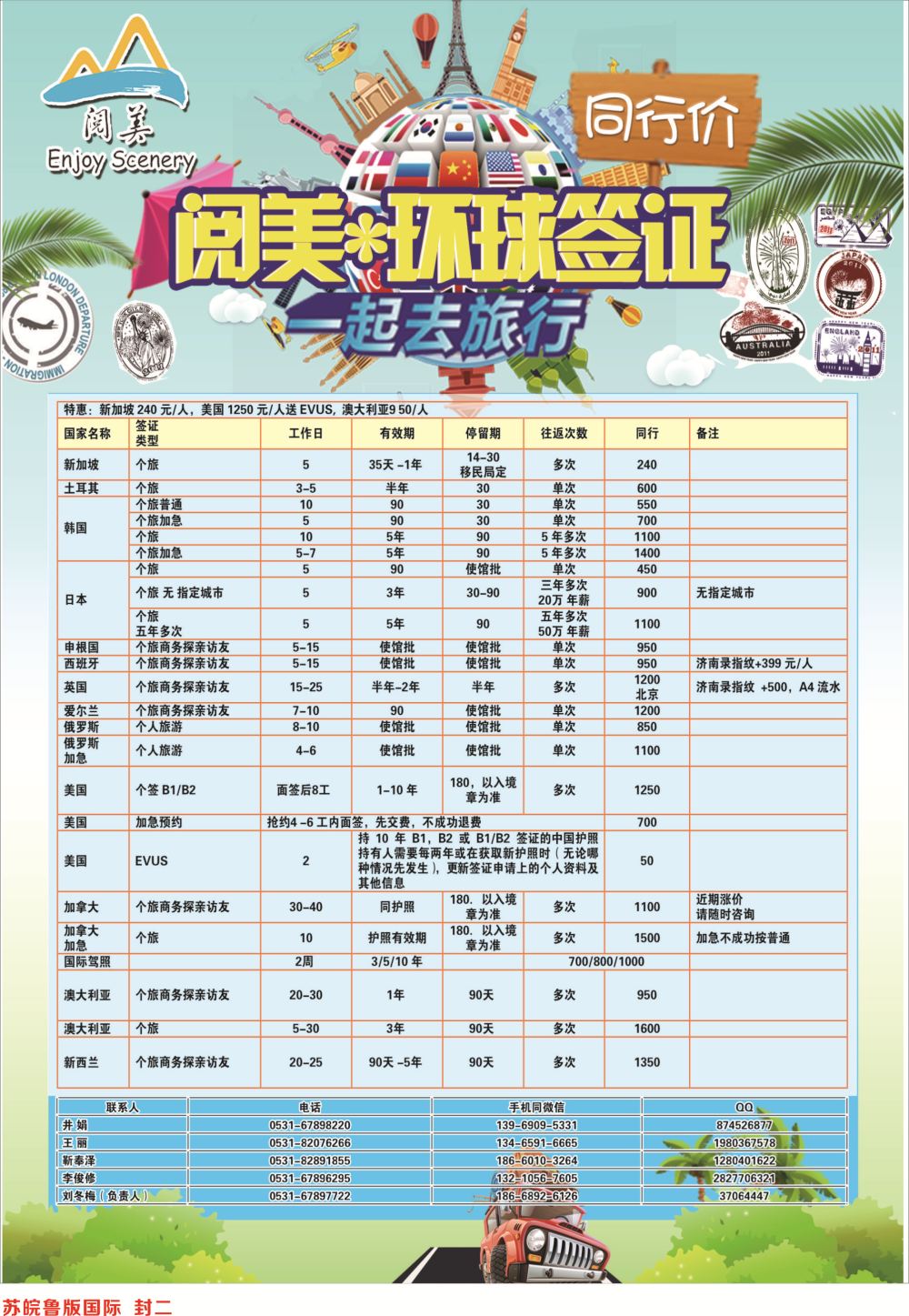 封二 阅美 环球签证签证专版
