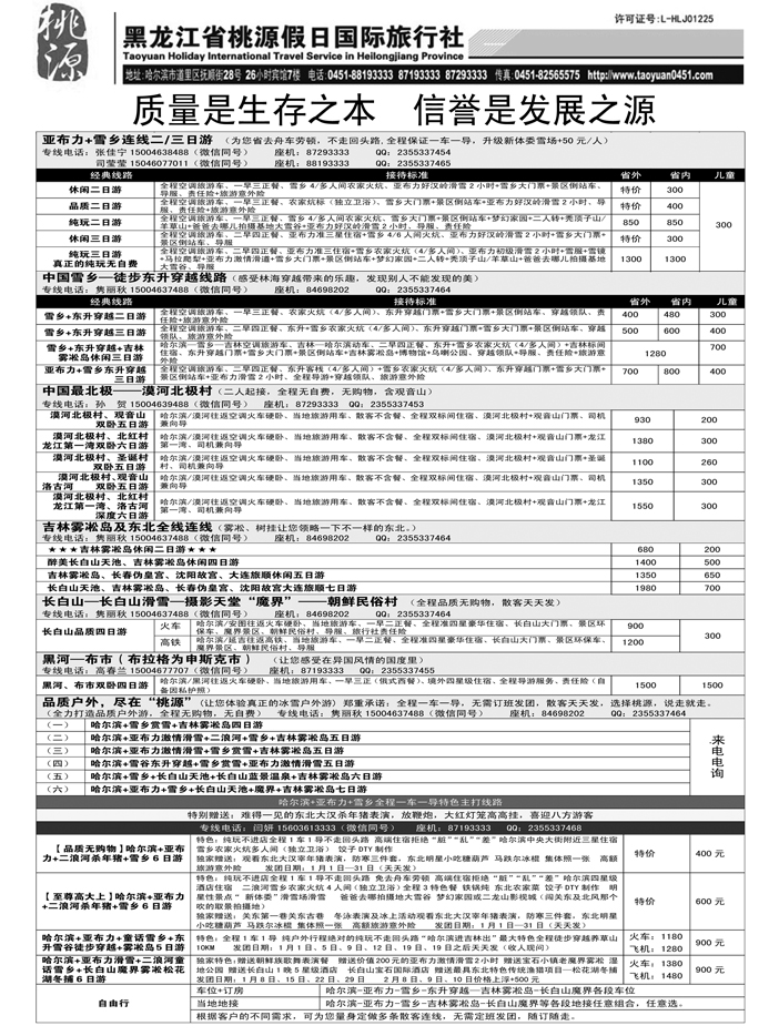 a25黑龙江省桃源假日国际旅行社2