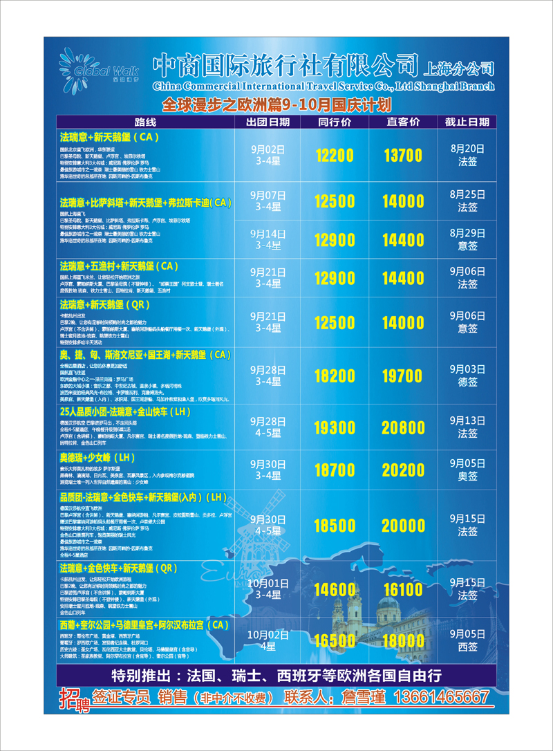 40 全球漫步之欧洲篇6-8月计划 欧洲专线