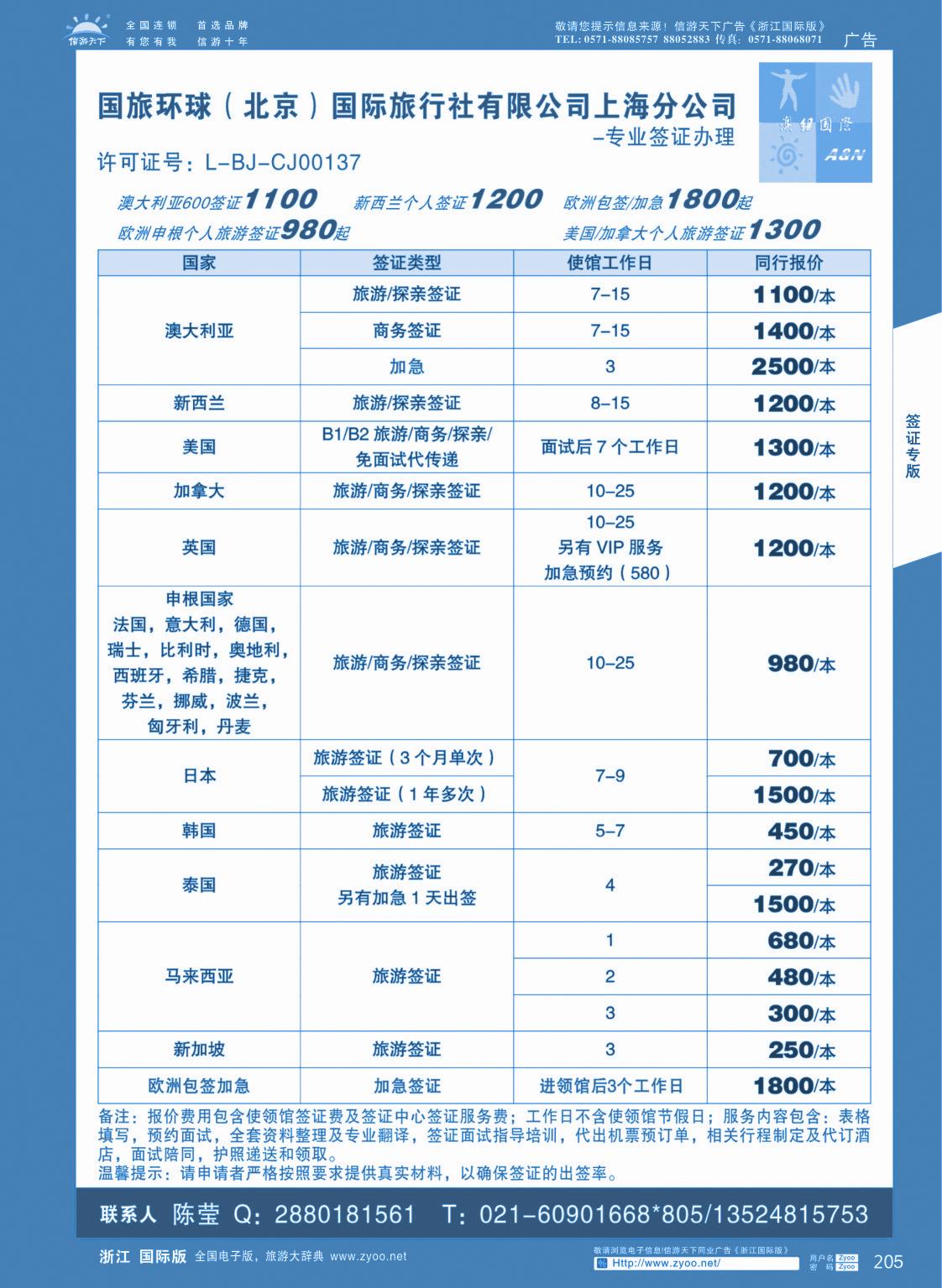 205 澳纽国际-签证 