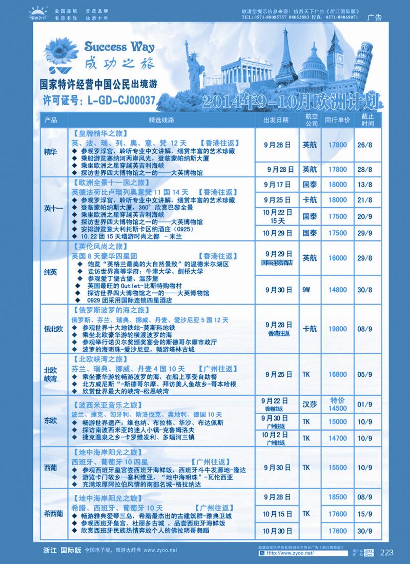 223 广州成功之旅－－欧洲、美洲、南美计划